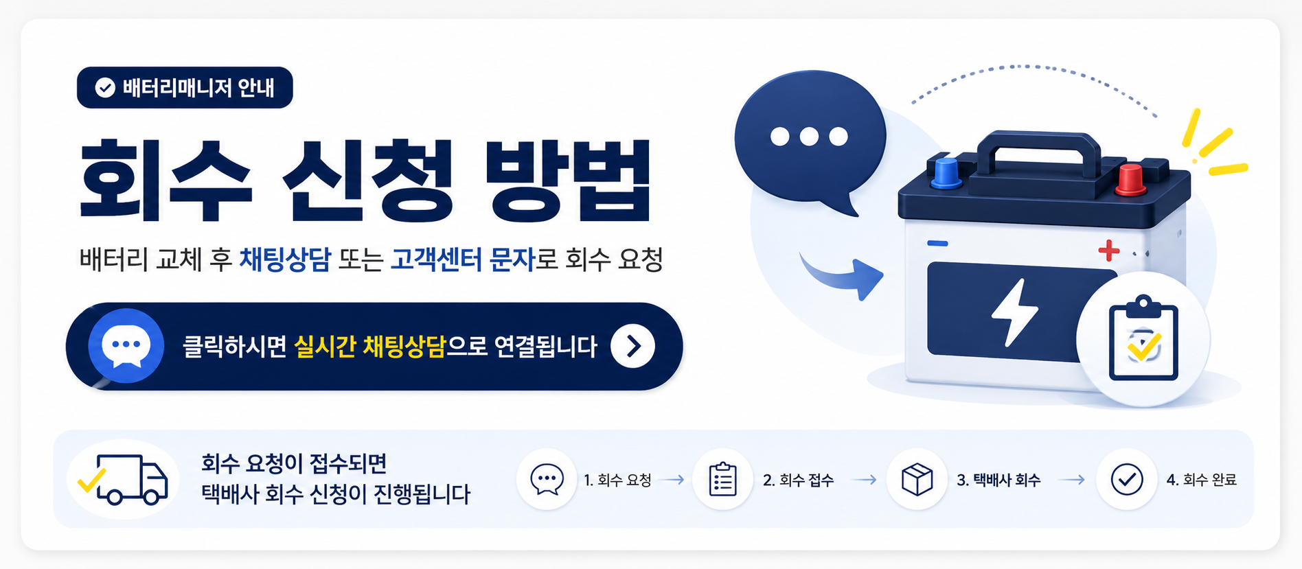 폐배터리 회수 신청 안내